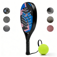 Raquettes de padel en forme de diamant pour le sport, nouveau design, 3K 12K 18K, poignée EVA, matériau en fibre de verre portable, filet en nylon, vente en gros