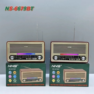 Nouveauté NNS NS-6679BT Enceinte sans fil rétro Bluetooth portable rechargeable Radio FM AM SW3 BAND 30W Caisson de basses <span class=keywords><strong>DJ</strong></span> - Product Image 3
