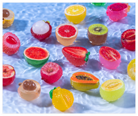 Kawaii 3d bricolage miniature maison kit résine charme brillant lumineux coloré fruits légumes fruits bébés jouet surprise pour sac aveugle