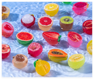 Kawaii 3D DIY Kit de casa en miniatura <span class=keywords><strong>encanto</strong></span> de resina brillante luminoso colorido fruta vegetal fruta bebés Sorpresa Juguete para bolsa ciega - Product Image 5