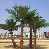 Feuilles en plastique pour l'extérieur, ornements de jardin de maison, pièces, grands arbres de cocotier artificielles à dubaï