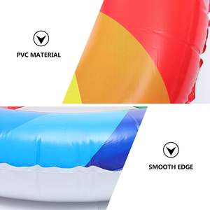 MAKE WAVES Rainbow Color Inflatable <b>Swimming</b> <b>Ring</b> Adult Thickened PVC Pool Float EU & USA Standards Playful - Product Image 4