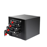 RGeek 4 Bay Kecil Bentuk Faktor Jaringan Terpasang Penyimpanan ITX Nas Server Cases Enclosure untuk Penyimpanan Cloud Rumah