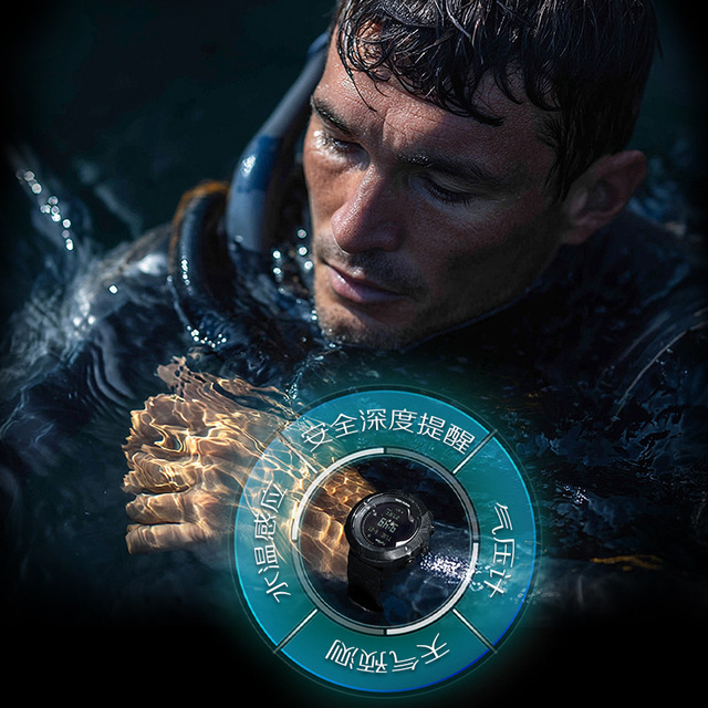 Outdoor Sports Smartwatch Freediving Altitude Barometric Pressure Compass World Time IPS Display IP68 4-Day Battery Magnetic
