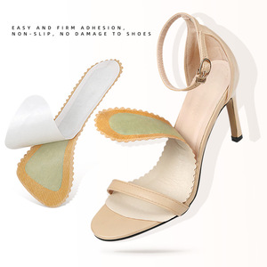 Semelle intérieure confortable en cuir PU Coussin d'insertion de chaussure adhésif <span class=keywords><strong>Anti</strong></span>-dérapant Absorption de la sueur Talon haut 3/4 Coussinets de <span class=keywords><strong>chaussures</strong></span> <span class=keywords><strong>pour</strong></span> le sport Talon haut - Product Image 3