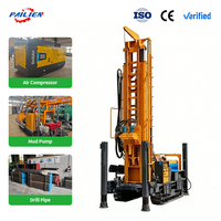 Machine de forage rotative mobile pour puits d'eau profonds (200m/350m/400m) à moteur diesel