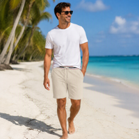 Pantaloncini Casual da Uomo all'Ingrosso con Strisce a Contrasto e Coulisse in Vita, Ideali per l'Estate e la Spiaggia, con Tasche, Vestibilità Ampia e Leggeri