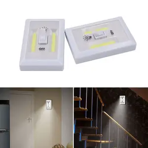 Đèn LED Siêu Sáng Khuyến Mãi Từ Tính Không Dây 3W Đèn Tủ Quần Áo Trẻ Em Dùng Pin AAA Đèn Công Tắc Cob Gắn Tường