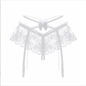 Culotte ouverte en dentelle avec <span class=keywords><strong>porte</strong></span>-jarretelles pour vidéo sexuelle - Product Image 5