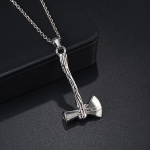 Acier inoxydable hache hache forme bouteille de <span class=keywords><strong>parfum</strong></span> collier pendentif os frêne collier commémoratif - Product Image 1