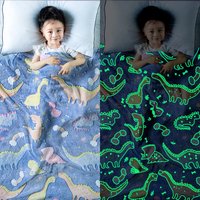 Couverture de dinosaure pour enfants de haute qualité de style américain Couverture pour enfants en flanelle Couverture lumineuse