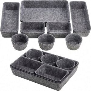 Drawer Organizers Bins Felt Storage Bin Office Organizer Shallow <b>Small</b> Desk Organizer Trays <b>Draw</b> Dividers Gifts - Product Image 1