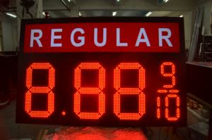 Per esterni 7 segmenti prezzo del carburante 888 9/10 segno Led 12 <span class=keywords><strong>15</strong></span> 18 20 22 24 32 pollici normale Diesel rosso verde <span class=keywords><strong>15</strong></span> pollici prezzo del carburante segno LED - Product Image 2