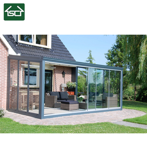 Véranda murale en aluminium avec porte coulissante, jardin d'extérieur, véranda en verre - Product Image 4