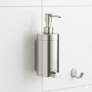 Distributeur de savon mural en acier inoxydable rechargeable et résistant pour la salle de bain d'hôtel, solution d'hygiène, origine USA - Product Image 1