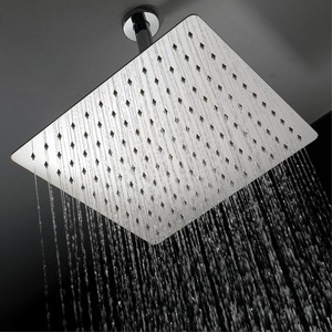 Pommeau de douche carré en acier inoxydable Tianji 304, haute pression, pour montage au plafond, salle de bain - Product Image 1