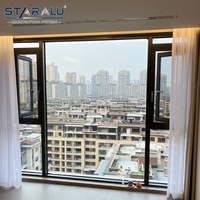 Ventana Abatible de Aluminio Moderna Hecha a Medida con Sistema de Cierre Multipunto de Alta Resistencia para la Seguridad de Viviendas Residenciales