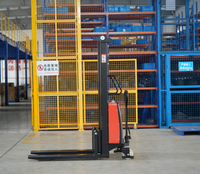 Nouvelle chariot élévateur semi-électrique Jialift certifiée CE, avec jambes réglables personnalisables, largeur de fourche large/étroite en option, structure en C haute résistance 1