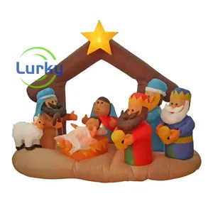 The Jesus family Christmas inflatable decorations An inflatable model for Hanukkah Festival doll air model courtyard decorations