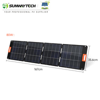 Vente directe d'usine 80W 100W 200W 400W chargeur de téléphone portable USB panneau solaire pliant pour le camping