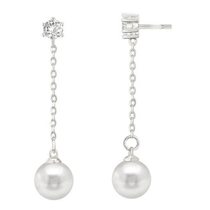 Orecchini Pendenti con Perle Simulate Geometriche per Donne, Eleganti Gioielli da Sera alla Moda - Product Image 5
