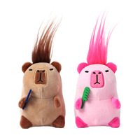 Pendentif Capybara de dessin animé, mini peluche mignonne en coton PP, jouet anti-stress, populaire à l'international, pour machine à griffes
