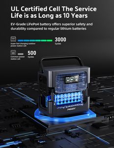 Estación de Energía Portátil LiFePO4, Batería Externa de 12V 1000Wh, Carga Rápida Solar de 1000W, Onda Sinusoidal Pura, para Exteriores - Product Image 2