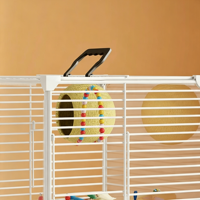 Cage à oiseaux de grande taille pour villa, modèle DS NLZ-01, anti-éclaboussures, à fil horizontal, transparente, double couche, écologique, durable, légère