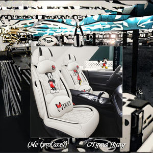 Спортивный чехол на сиденье автомобиля, комплект из бежевого материала из искусственной кожи, водонепроницаемая собака для HH подушки - Product Image 3