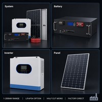 离网供电系统 1-200kW 太阳能磷酸铁锂电池完整解决方案，适用于度假酒店、生态旅游区、偏远地区供电