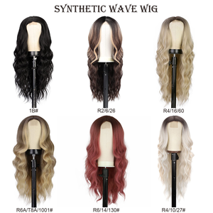 Dài Cơ Thể Lớn Sóng Chịu Nhiệt Phần Trung Tổng Hợp Ren Phía Trước Tóc Giả Tóc Vàng Ombre Tổng Hợp Tóc Giả Phụ Nữ Màu Trắng - Product Image 5