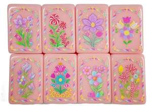 Set Mahjong Americano Tema Fiabesco, Motivo Schiaccianoci Ballerina, Tessere Rosa con Stampa Fiabesca per Regali di Natale e Compleanno - Product Image 2