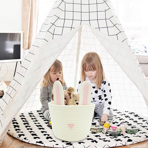 Paniers de rangement en coton, benne de chambre à coucher, ou de bureau, pour le rangement <span class=keywords><strong>des</strong></span> bébés, en corde - Product Image 5