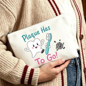 Pochette de toilette, usage polyvalent, sac cadeau pour femmes, trousse de toilette amusante à imprimé dentaire pour maman, filles, amies, cadeaux idéaux - Product Image 5