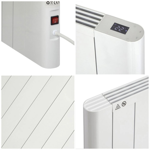 Radiateur convectoriel 1500W avec fil chauffant, mesure automatique de la température, protection anti-renversement, télécommande, autoportant, 249 pieds - Product Image 6