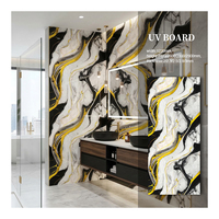 Panneau mural en PVC imitation pierre 1220x2800mm, motif doré, résistant à l'humidité, faible entretien, pour bureaux et espaces commerciaux