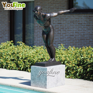 Décoration de piscine extérieure, sculpture moderne en bronze de fille <span class=keywords><strong>nue</strong></span> à vendre - Product Image 4