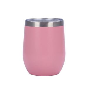 Powder Coat Anti-Slip Exterior Design Stemless Wine Glass <b>Reusable</b> Eco Friendly <b>Cup</b> Housewarming Gift Choice ASM09 - Product Image 4