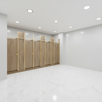 Cloisons de salle de bain commerciales de style moderne en PVC imperméable et ignifuge, marque HUCI, modèle HCgb, fourniture directe d'usine pour les écoles