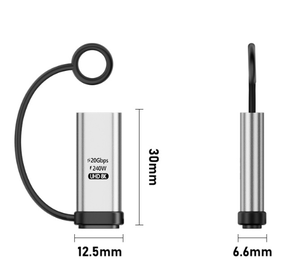 อะแดปเตอร์ประเภท-C ตัวเมียเป็นตัวเมียพร้อมชิป, การถ่ายโอนข้อมูล USB3.2 Gen2 20Gbps, การชาร์จเร็ว 240W PD, วิดีโอ 8K 60Hz - Product Image 6