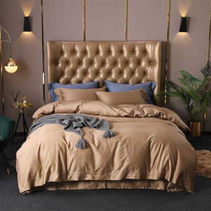 طقم غطاء لحاف 4 من الطراز الاسكندنافي مقاوم للماء عضوي 300TC 60s طويل التيلة القطنية الصلبة نمط 400TC عدد الخيوط - Product Image 4