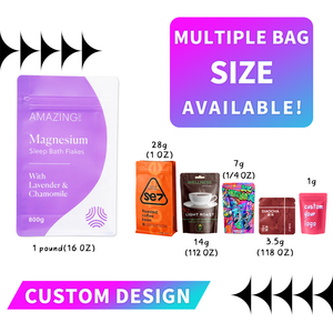 Sacchetti di indumento con <span class=keywords><strong>cerniera</strong></span> in alluminio personalizzati che confezionano indumenti in plastica lucida sacchetti con chiusura a Zip in metallo argento - Product Image 6