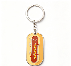Custom Enamel Bread Keychain Metal Key Chain <b>Cartoon</b> Key <b>Ring</b> PVC Logo Gift Promotional Souvenir - Product Image 4