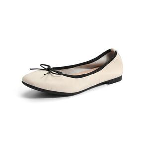 Zapatos de vestir planos con lazo de cuero de grano completo para <span class=keywords><strong>mujer</strong></span>, de gama alta, nuevos estilos, al por mayor - Product Image 2