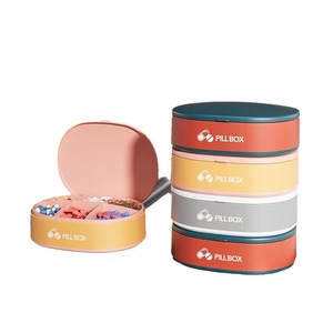 Boîte à médicaments portable scellée de grande capacité en plastique avec compartiments, design moderne et minimaliste, rangement pour 1 litre de comprimés, idéale pour les voyages - Product Image 2