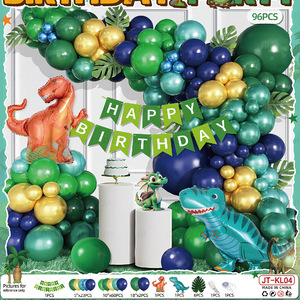 Kit de guirlande de ballons sur le thème de la <span class=keywords><strong>jungle</strong></span> et des dinosaures, ensemble de ballons en aluminium et en latex, fête d'<span class=keywords><strong>anniversaire</strong></span> sur le thème du safari pour garçons, vente en gros - Product Image 5