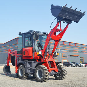 Chinesischer 4x4 Baggerlader Kleiner Hydraulischer Diesel Anhängbarer Kompakter Mini-Gelenk-Baggerlader zum Verkauf - Product Image 4