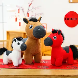 घोड़े के 2026 साल घोड़े की शुभंकर खिलौना सुंदर कार्टून गुड़िया मल्टिकोलर राशि वाले पशु बच्चों का उपहार थोक - Product Image 3