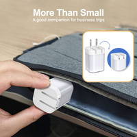 Cargador de Pared USB-C Tipo C PD de 30 W, Enchufe Estadounidense Plegable, Adaptador Europeo, Mini Cargador de Teléfono GaN para iPhone y Android