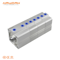 Cylindre pneumatique compact en aluminium de type Airtac série SDA, course 5-200 mm, 0,1-1,0 MPa, à vendre